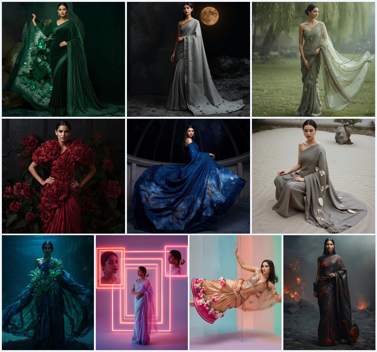 Top 10 Elegant Saree AI Prompts for Grand Auditorium Event Photography | new prompt photo